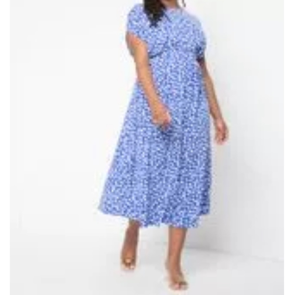 Eloquii - Blue and white print dress. Worn once Size 14/16